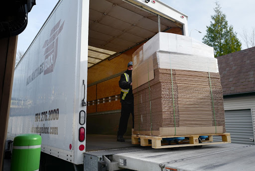 Boxes on Advantage Box Company truck