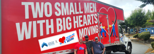 Two Small Men with Big Hearts moving truck
